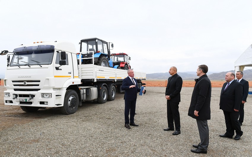 Президент Ильхам Алиев посетил Джебраильский район