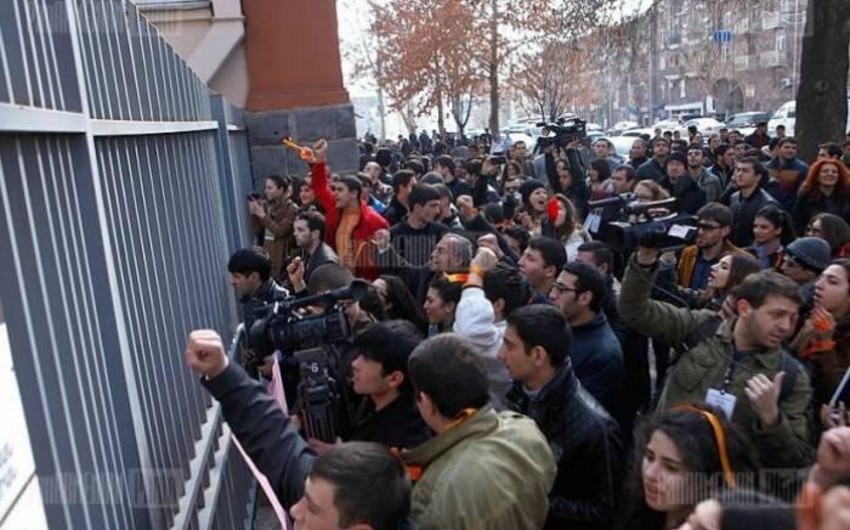 В Ереване состоялась акция протеста представителей малого бизнеса
