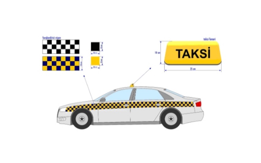 В Азербайджане установлены требования к параметрам отличительных знаков такси 