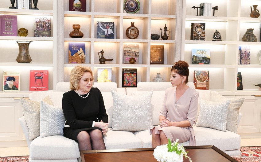 First Vice-President Mehriban Aliyeva met with Chairperson of Russian Federation Council