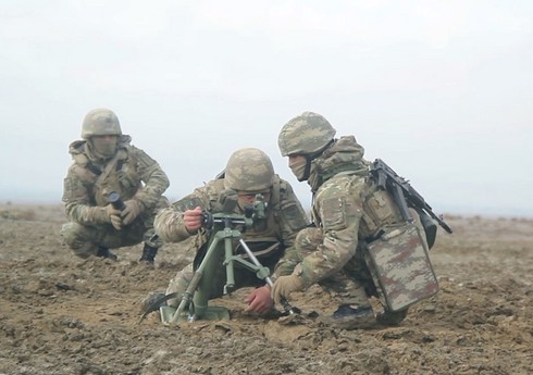 С минометными подразделениями азербайджанской армии проведены занятия по боевой подготовке