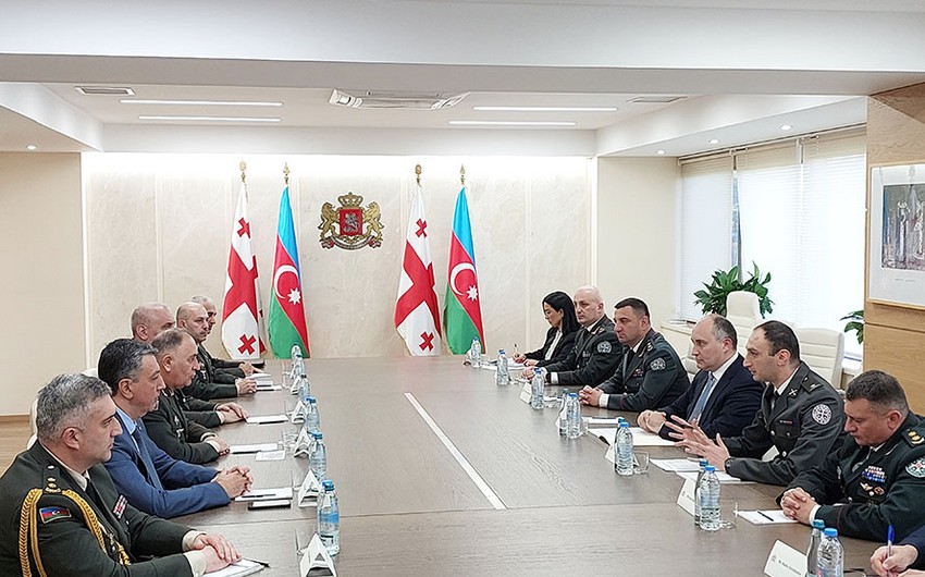 Chief of General Staff of Azerbaijan Army meets with Georgian Defense Minister