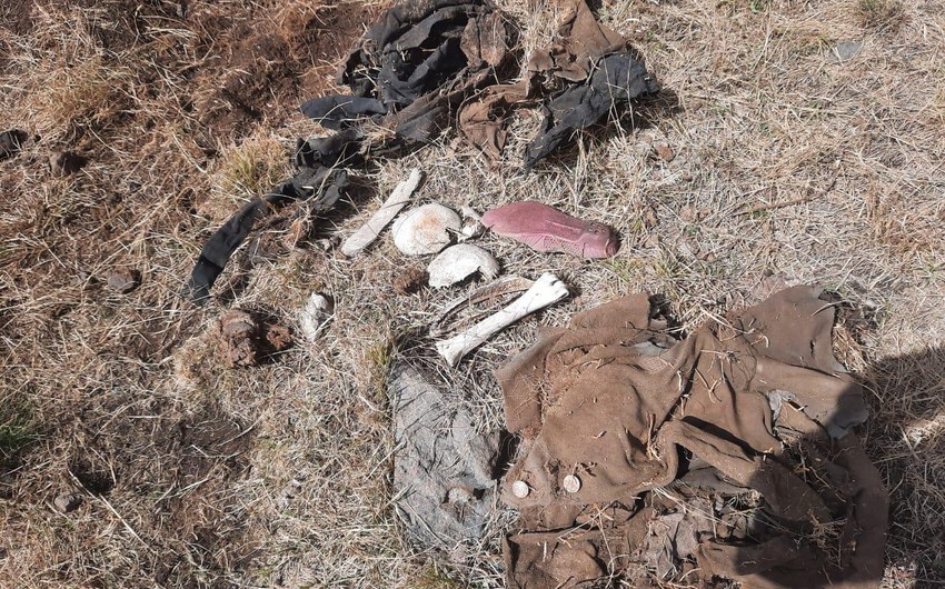 Human bones and women's clothing items found in Kalbajar