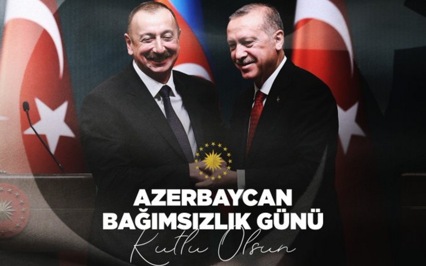 Erdoğan congratulates Azerbaijan on Independence Day
