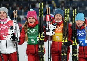 Relay racing in skiing among women at the Winter Olympics ends