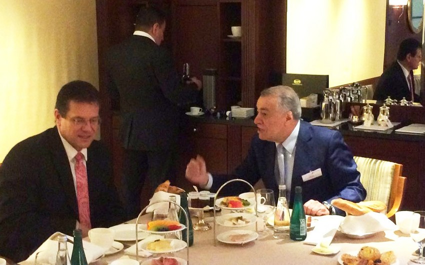 Maroš Šefčovič met with Azerbaijani Energy Minister Natig Aliyev