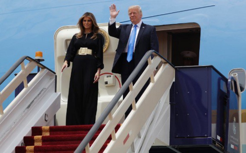 Trump arrived on his first official visit to Saudi Arabia
