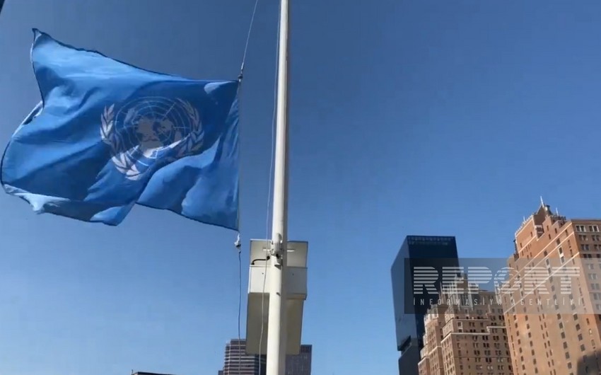 Flags at UN headquarters are at half-mast