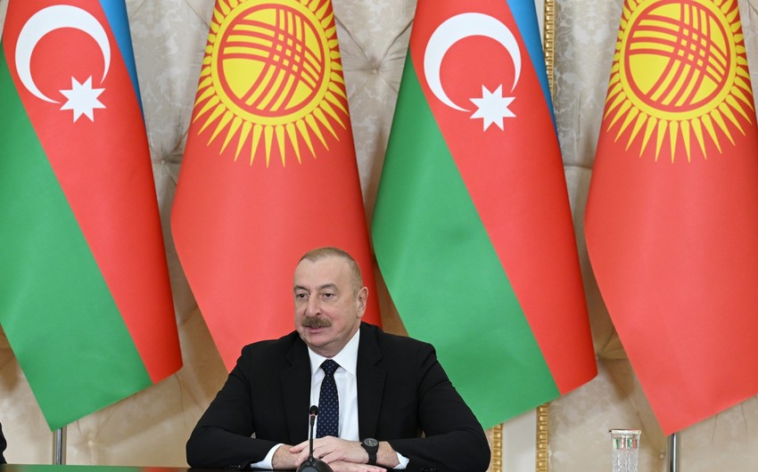 President Ilham Aliyev thanks Kyrgyzstan for its support for restoration of liberated territories
