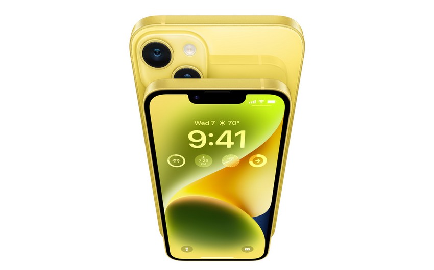 “Apple” valehedici sarı rəngli yeni iPhone 14 və iPhone 14 Plus modellərini təqdim edib