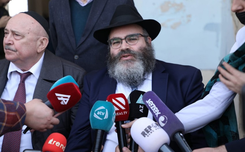 Chief Rabbi of Ashkenazi Jews talks on Aghdam trip: It is very sad to see all this