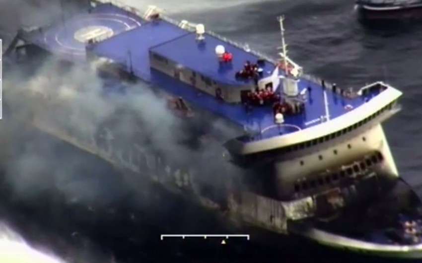 ​Aralıq dənizində 170 nəfəri daşıyan gəmi yanıb