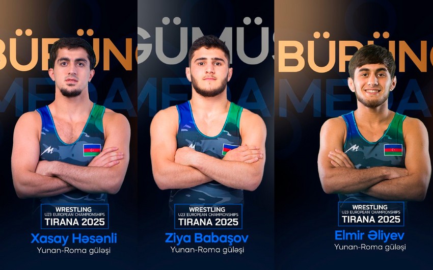 Azərbaycan yunan-Roma güləşçiləri Avropa çempionatında 1 gümüş, 2 bürünc medal qazanıblar