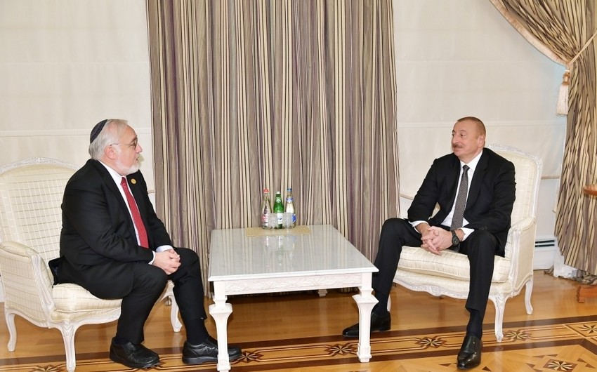 Президент Ильхам Алиев принял соучредителя и заместителя председателя Центра Симона Визенталя и руководителя Конгресса христианских лидеров США