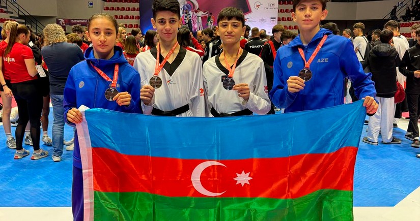 Azərbaycan taekvondoçuları Avropa birinciliyini dörd medalla başa vurublar