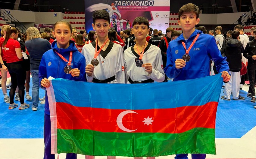 Azərbaycan taekvondoçuları Avropa birinciliyini dörd medalla başa vurublar