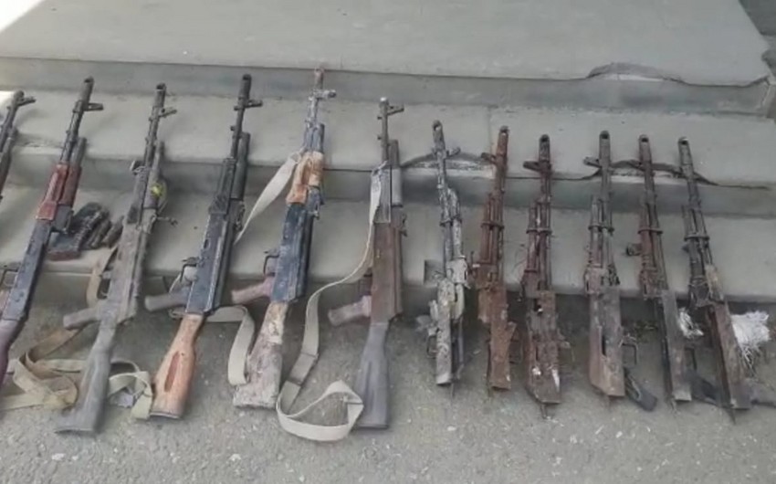В Ходжавенде обнаружено брошенное армянами оружие