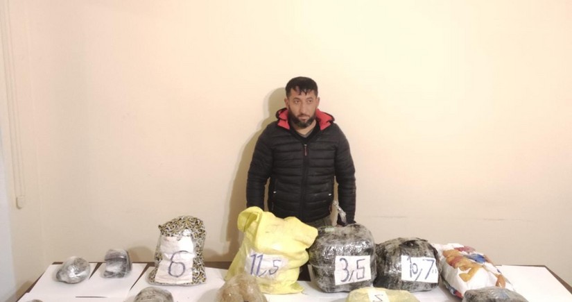Astarada Azərbaycana 42 kq narkotik keçirilməsinin qarşısı alınıb