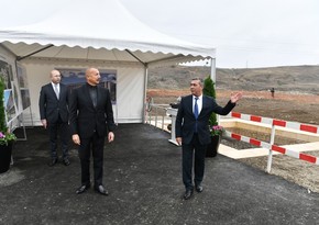 Президент Ильхам Алиев заложил фундамент центральной больницы в Джебраиле 
