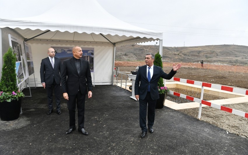Ilham Aliyev lays foundation of Jabrayil Central Hospital