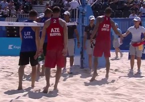 Bakı 2015də Azərbaycanın çimərlik voleybolundakı son təmsilçiləri də mübarizəni dayandırıb