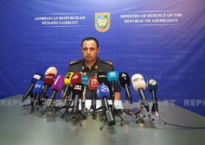 Azerbaijan's Defense Ministry holds briefing