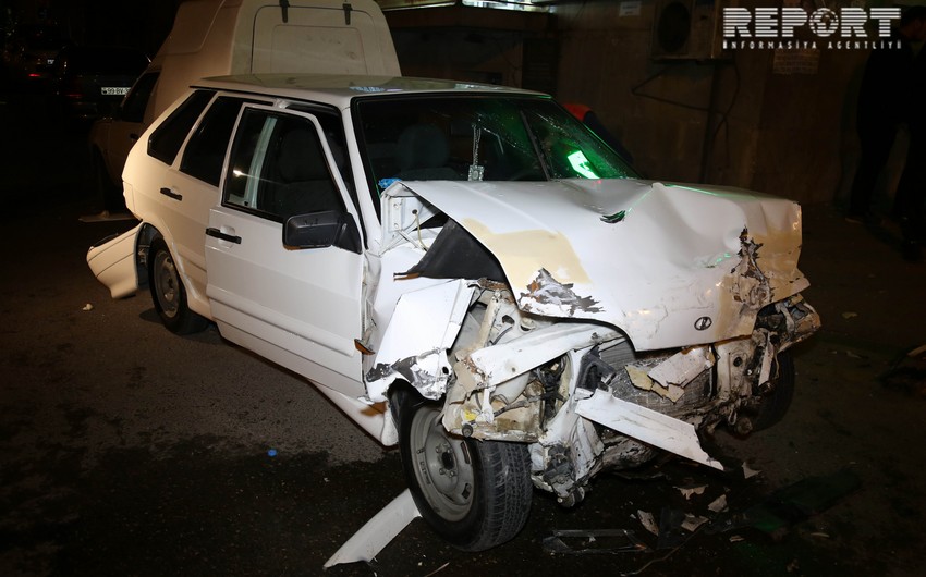 В Ясамале выехавший со скоростью с второстепенной дороги на главную автомобиль врезался в две машины - ФОТО - ВИДЕО