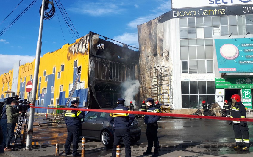 Strong fire inside Tbilisi's Eliava Market extinguished