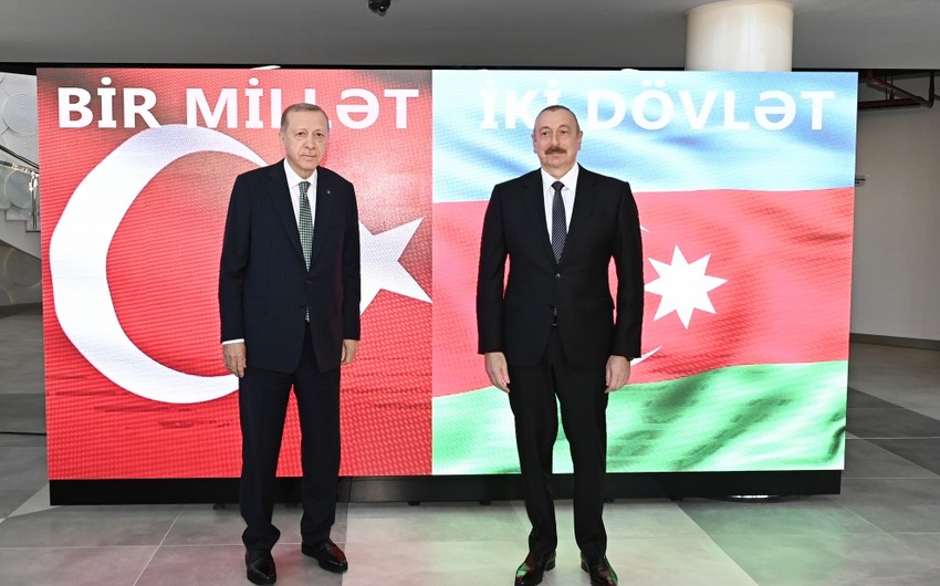 Azerbaijani, Turkish presidents attend opening of Baku “ASAN xidmet” center No7 and “Bilim Baku” center