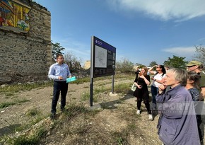 Foreign travelers visit Aghdam