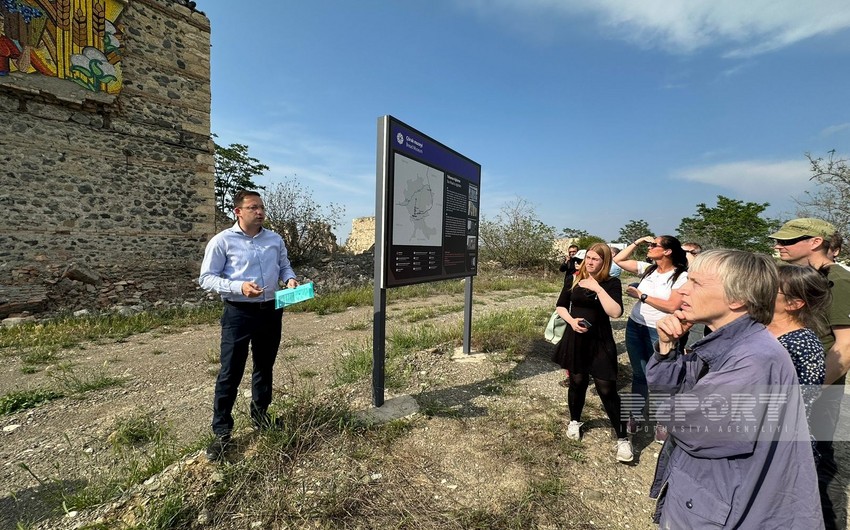 Foreign travelers visit Aghdam