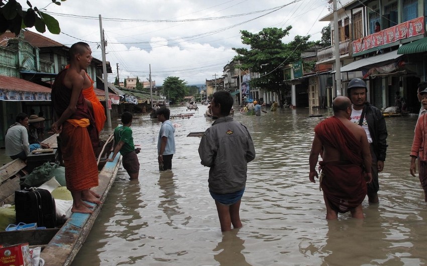 Myanmada şiddətli yağışlar səbəbindən 12 nəfər həlak olub