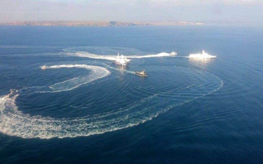 В районе Керченского пролива наблюдается скопление кораблей 