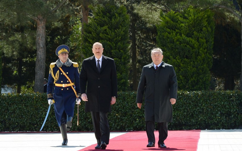 Official welcoming ceremony was held for Kazakh President