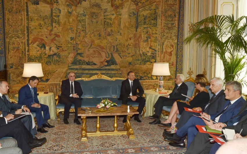 President Ilham Aliyev meets President of Italy