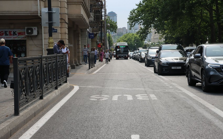 Bakıda yeni avtobus zolaqları şəbəkəsinin tətbiqinə başlanılıb