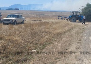В Шабране в результате пожаров на скошенных полях сгорели несколько домов