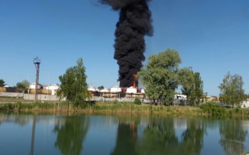 На нефтебазе под Киевом произошел пожар