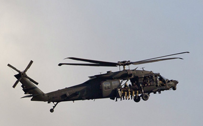 A military helicopter crashes in California