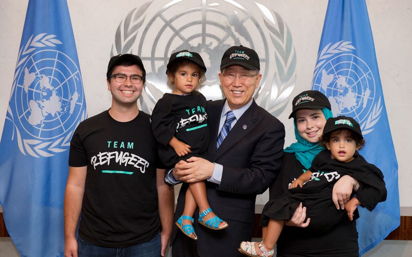 Глава ООН посетил Олимпийскую деревню и встретился с командой беженцев
