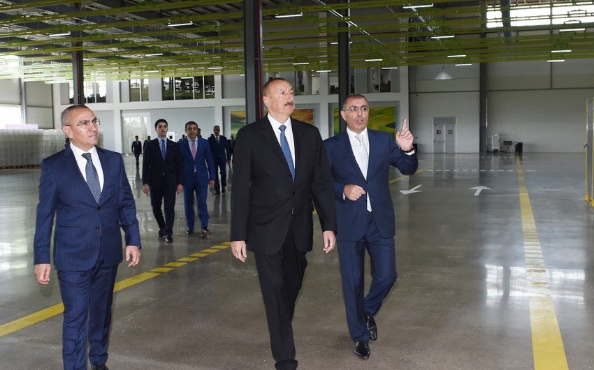 Prezident İlham Əliyev “Şəmkir Aqroparkı”nın Logistika Mərkəzinin açılışında iştirak edib