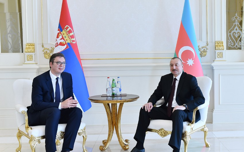 Presidents of Azerbaijan and Serbia held one-on-one meeting