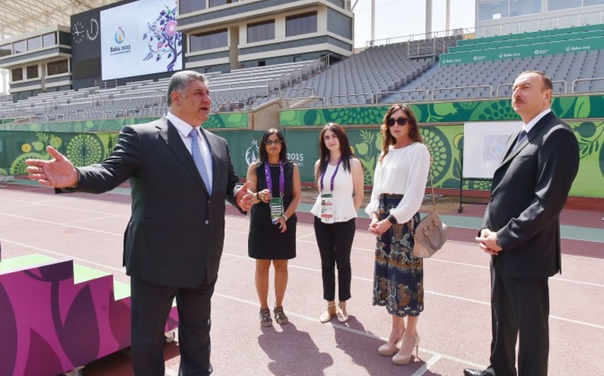 Azerbaijani President reviews Tofig Bahramov Republican Stadium