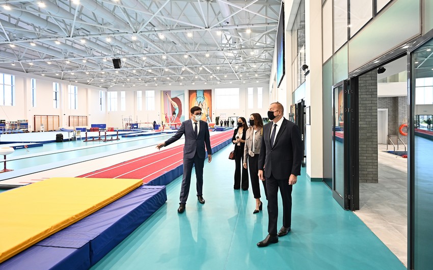 Президент ознакомился с новым зданием Национальной гимнастической арены