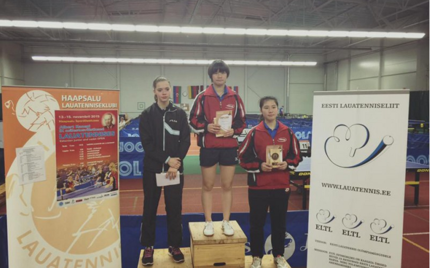 Azerbaijani table tennis players win 3 medals in Estonia