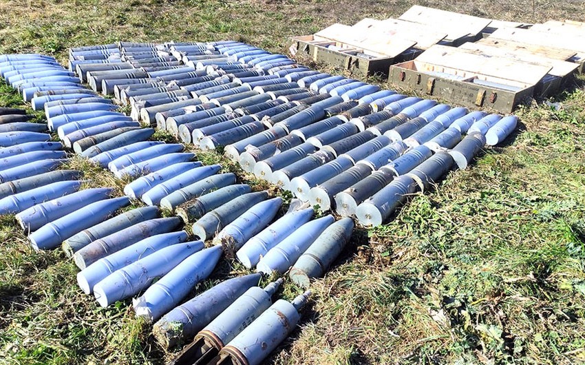 В Ходжалинском районе обнаружены артиллерийские снаряды