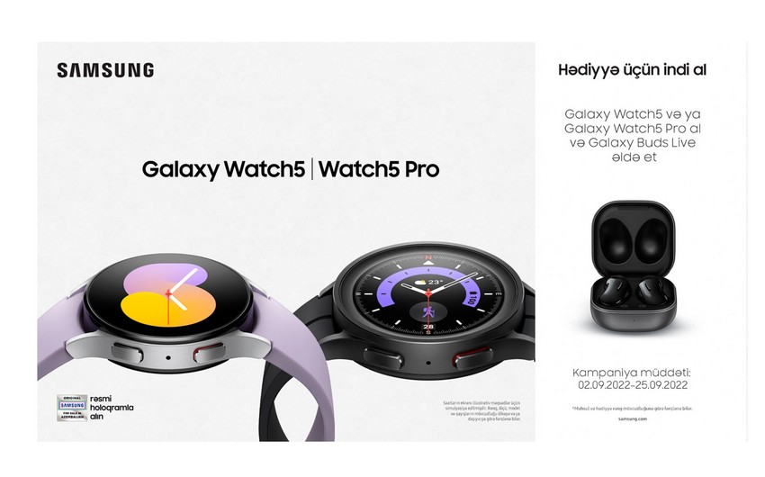 Sağlamlığa aparan yol ağıllı saatlardan keçir: Samsung Galaxy Watch5 və Galaxy Watch5 Pro artıq satışdadır!