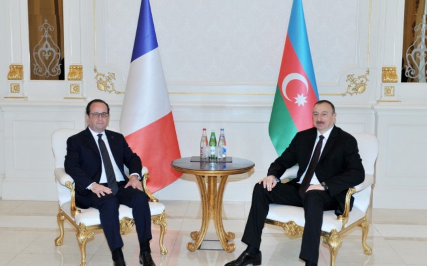 President Ilham Aliyev and President of the French Republic Francois Hollande held a meeting