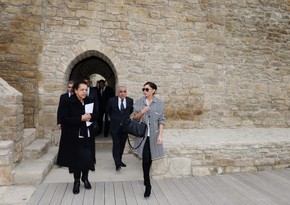 Azerbaijan`s first lady Mehriban Aliyeva visits “Ateshgah Temple” State Historical Architectural Reserve