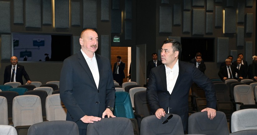 Presidents of Azerbaijan and Kyrgyzstan visit Aghdam Conference Center